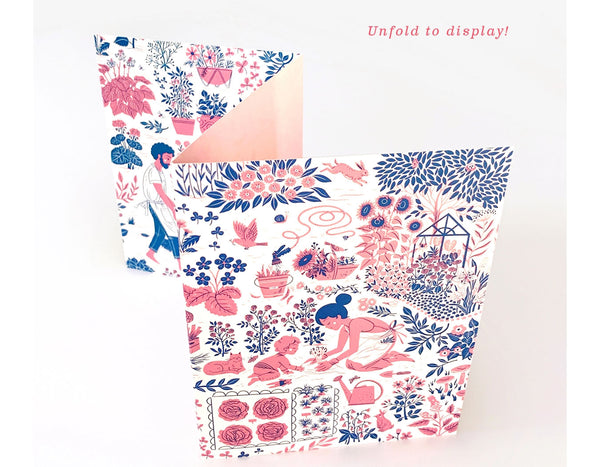 Gardeners / Tri Fold Greeting Card