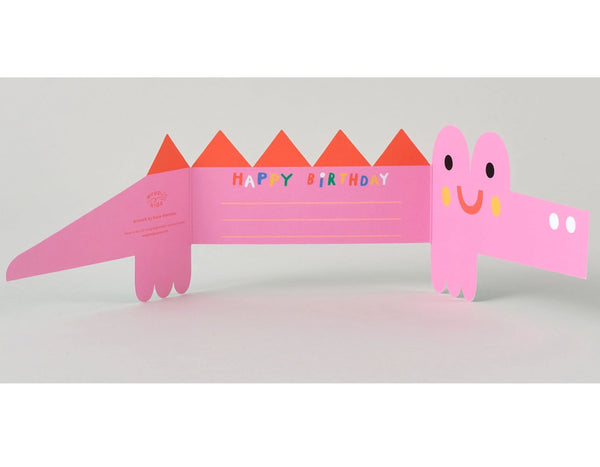 'croc' Fold Out Kid's Birthday Card