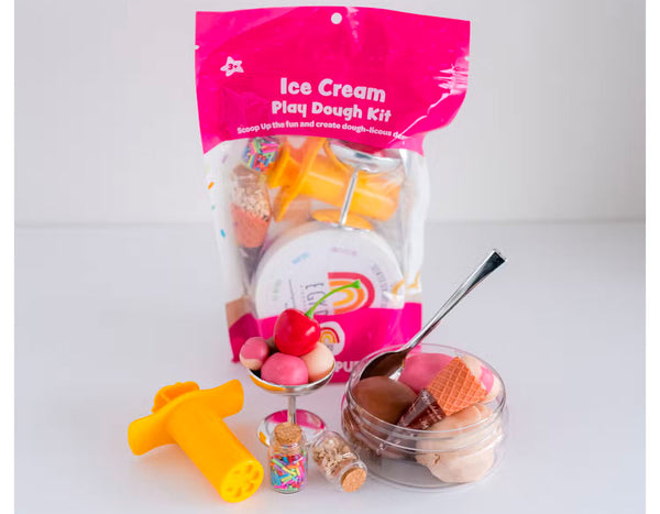 Ice Cream (Neapolitan) Play Dough Kit