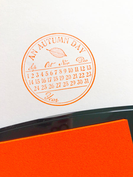 Day Calendar Rubber Stamp