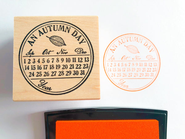 Day Calendar Rubber Stamp