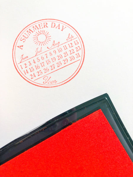 Day Calendar Rubber Stamp