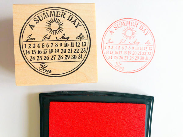 Day Calendar Rubber Stamp