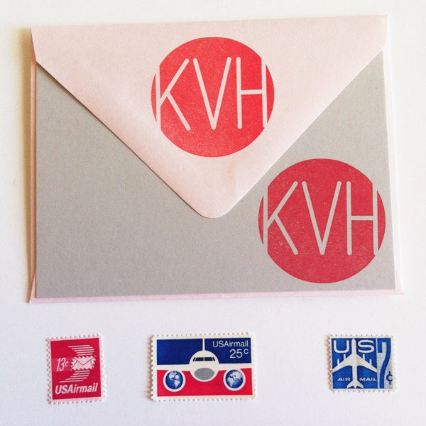 Custom Monogram Rubber Stamp
