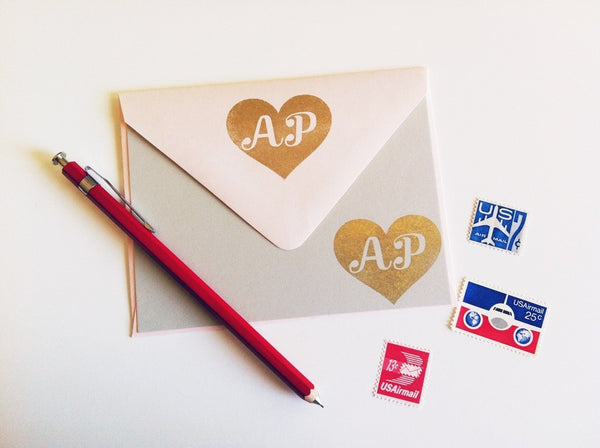 Custom Monogram Rubber Stamp