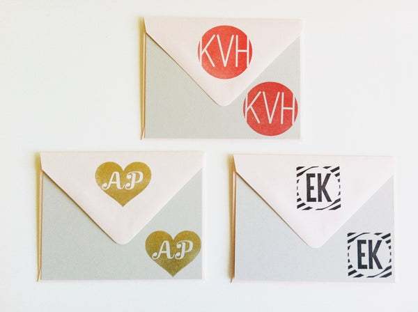 Custom Monogram Rubber Stamp