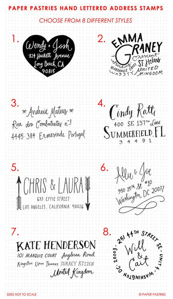 Custom Hand Lettered Return Address Stamp