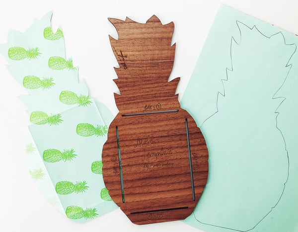 Pineapple shaped note template.