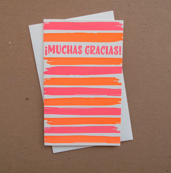 brush gracias // Spanish thank you card