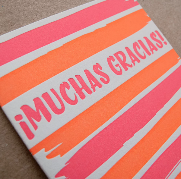 brush gracias // Spanish thank you card