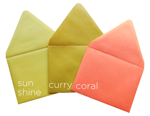Colorful A2 envelopes 10 pack