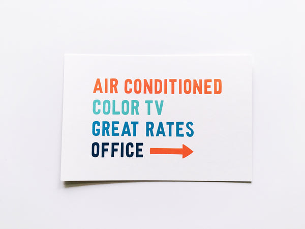 Color TV Card Vacation Card