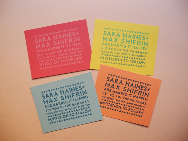DIY Ace Save the Date Custom Rubber Stamp