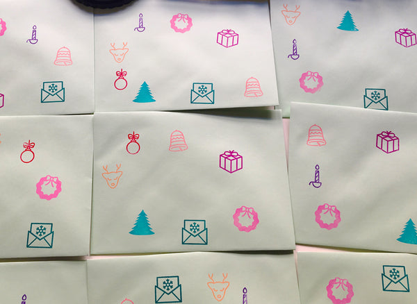Small Christmas Rubber Stamps
