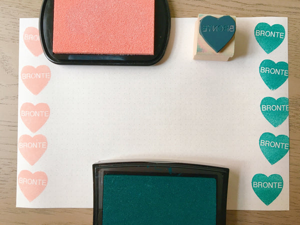 Custom Convo Heart Rubber Stamp
