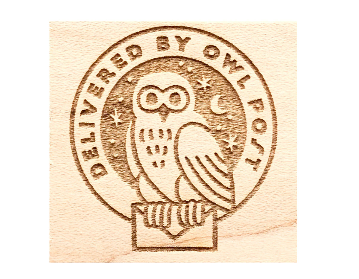 Delivered by Owl Post Rubber Stamp Paper Pastries