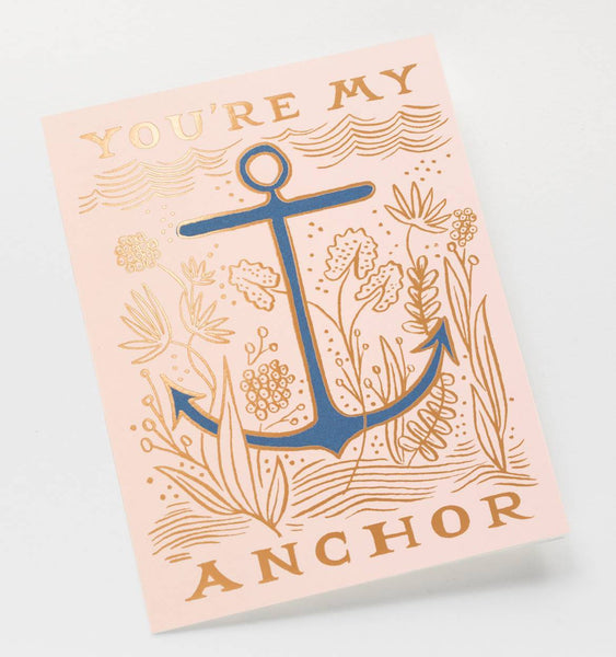 Thanks love you're my anchor gratitude card