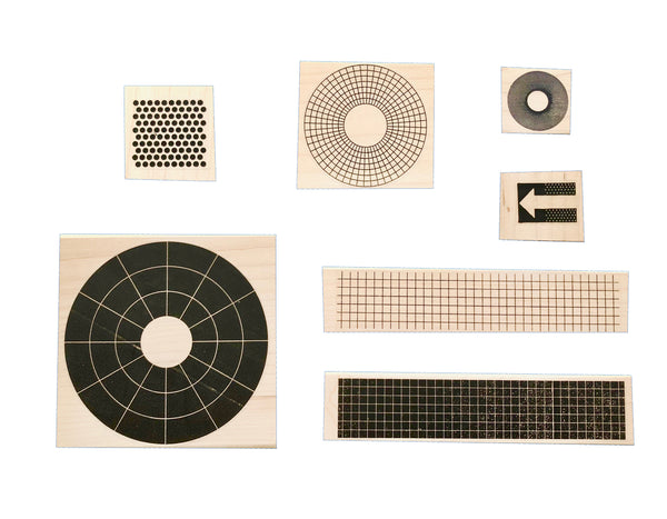 GRAPHIC DESIGN PATTERN RUBBER STAMPS