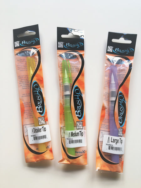 Kuretake Zig BrusH2O Water Brush - 3 different sizes