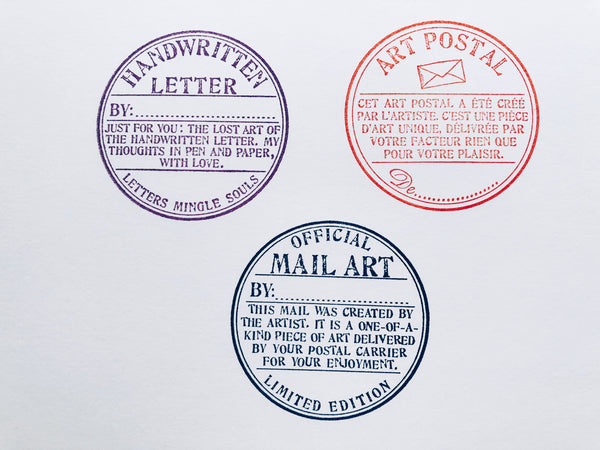 Mail Art and Handwritten Letter Rubber Stamps