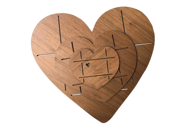 Wooden Heart Note + Envelope Template