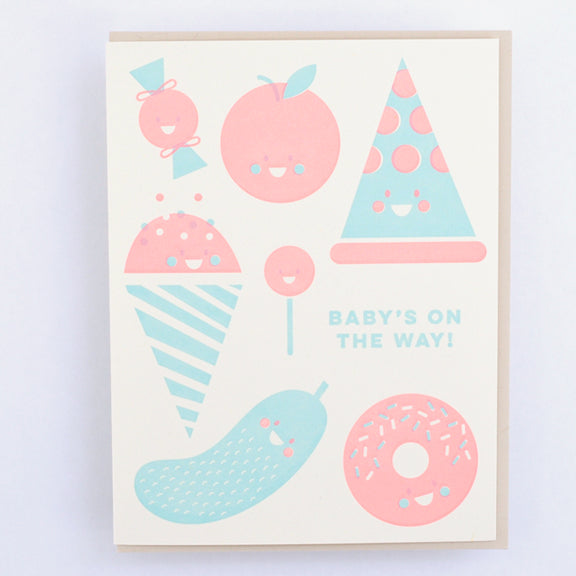 BABY CRAVING PREGNANCY LETTERPRESS CARD