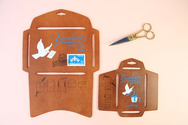 Wooden envelope template