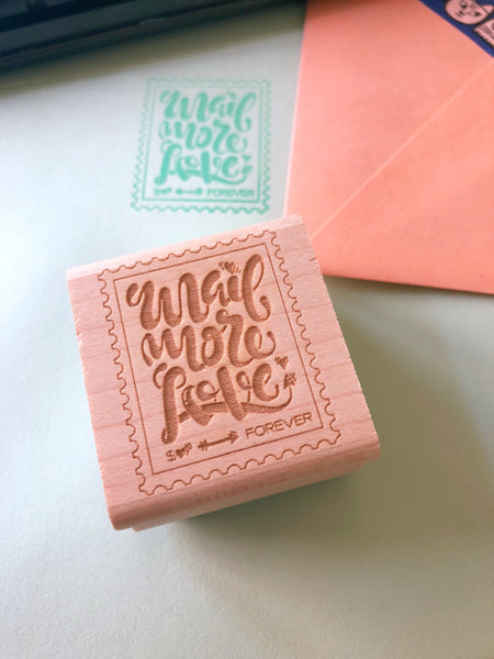 Mail More Love Rubber Stamps
