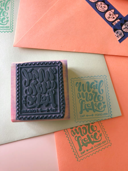 Mail More Love Rubber Stamps