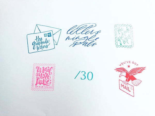 Mail More Love Rubber Stamps