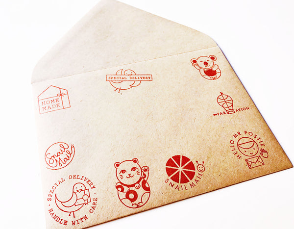 Snail Mail Book Rubber Stamps