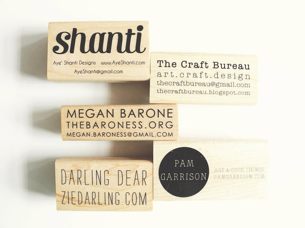 Custom business card stamp