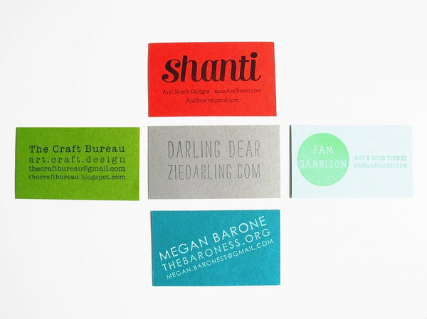 Custom business card stamp