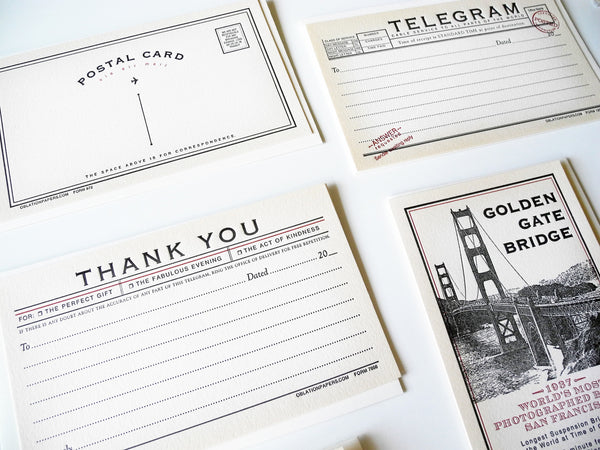Letterpress Cards by Oblation Paper