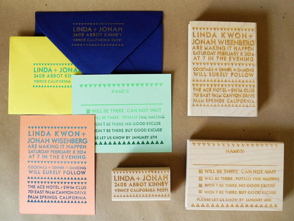 DIY Ace Invitation Custom Rubber Stamps