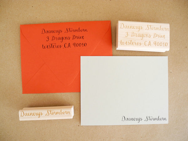 Personalized Calligraphy Name or Address Stamp