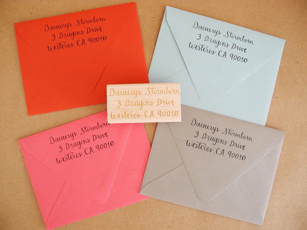 Personalized Calligraphy Name or Address Stamp