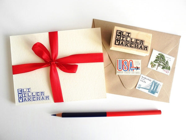 New Personalized Baby Block Stationery