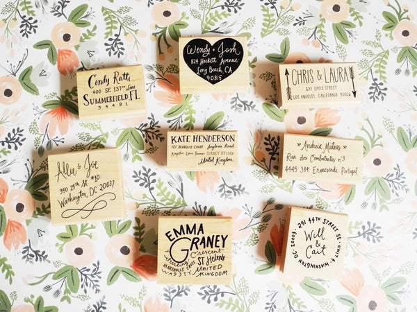 Custom Hand Lettered Return Address Stamp