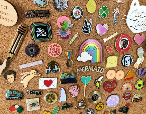 SALE Enamel Pins Wooden Pins Acrylic Pins