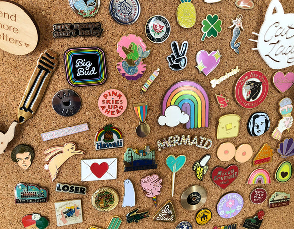 SALE Enamel Pins Wooden Pins Acrylic Pins