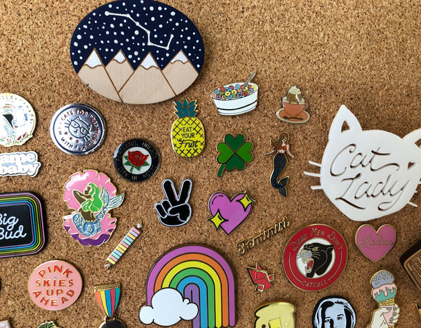 SALE Enamel Pins Wooden Pins Acrylic Pins