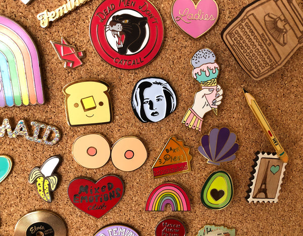 SALE Enamel Pins Wooden Pins Acrylic Pins