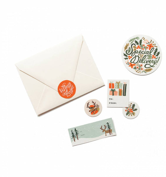 Winter Holiday Gift Stickers