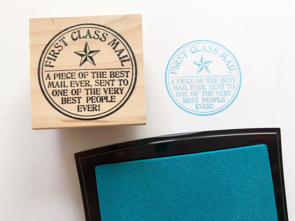 Round Letter Seal Rubber Stamps