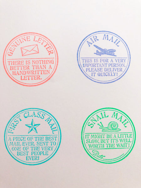 Round Letter Seal Rubber Stamps