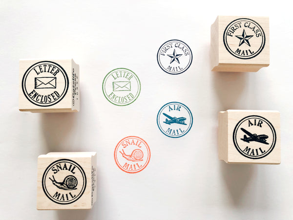 Round Snail Mail Stamps