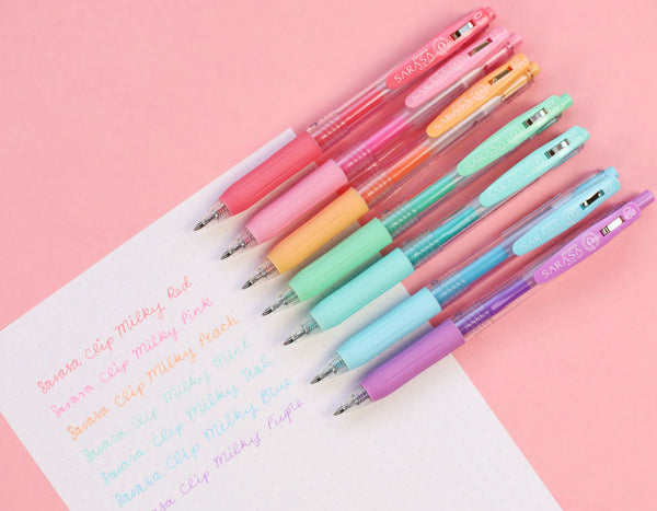 Zebra Sarasa Clip Milky Gel Pen 0.5mm Gel Pen - Bullet Journalling Stationery - 0.5 Kawaii Milk Jelly Ink - Japanese Bujo Supplies