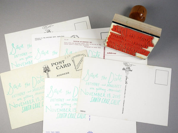 Custom Hand lettered Save The Date Stamp