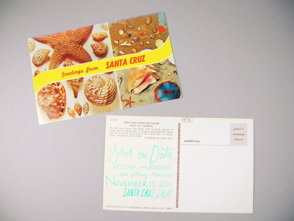Custom Hand lettered Save The Date Stamp